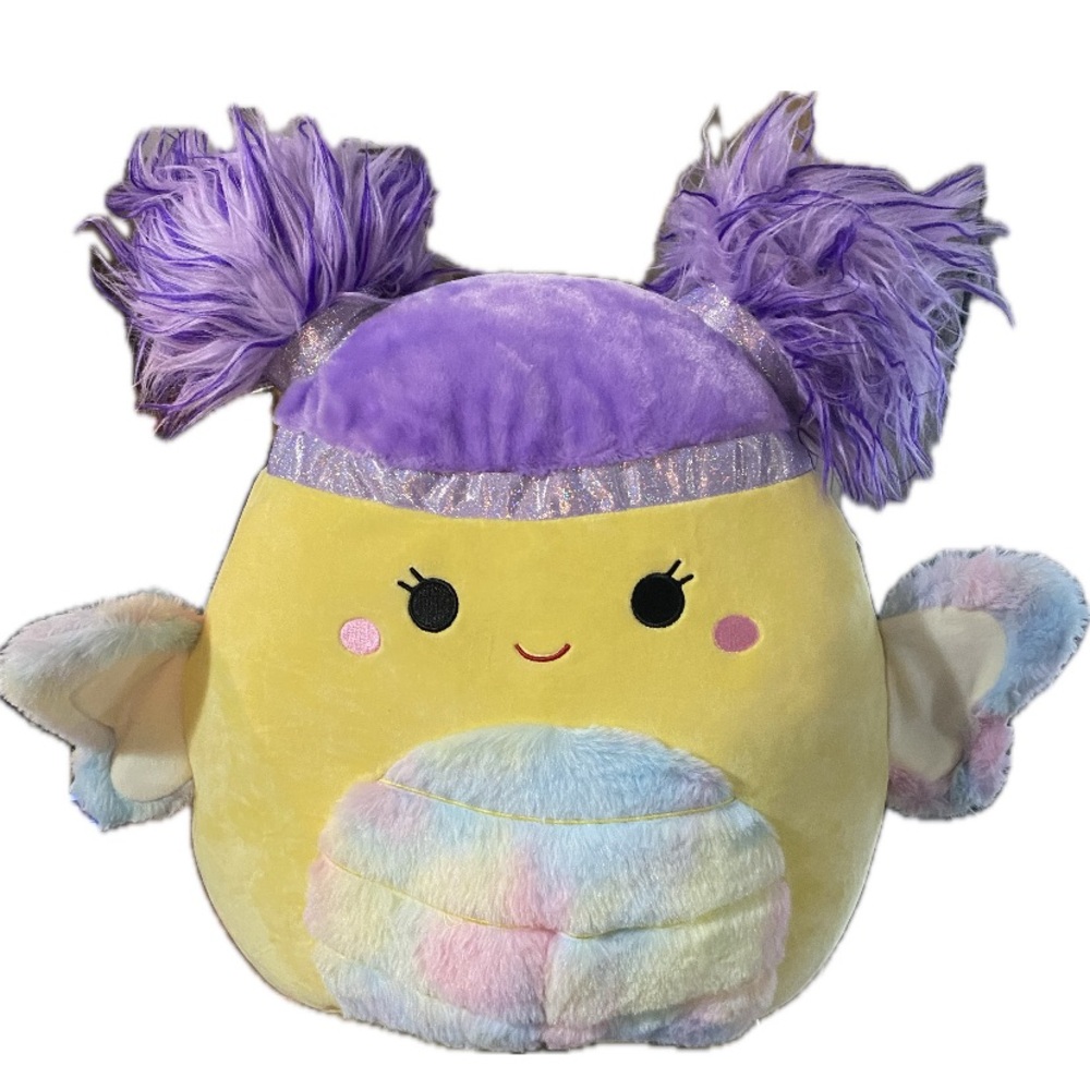 Large Squishmellow 14” Yellow and Purple Butterfly Squishdoo - Posey